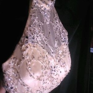 Chiffon Floor Length Backless Gown NWOT